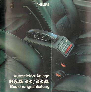 PDF TEKADE BSA33 Bedienungsanleitung neu Autotelefon B-Netz