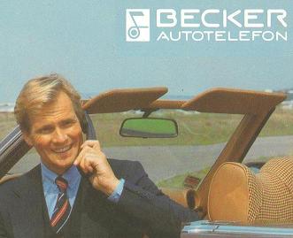 Mercedes R107 mit BECKER Autotelefon AT76S  B-NETZ