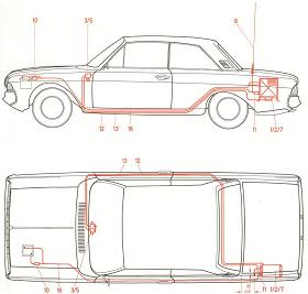 Ford 17M, 20M mit BOSCH Autotelefon OF2 A-Netz